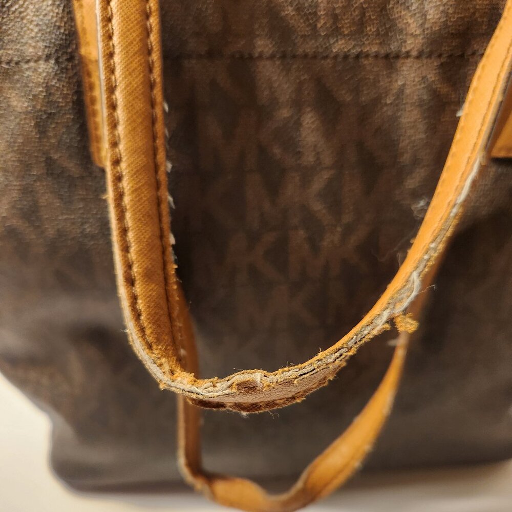 Michael Kors Logo Brown Tote Bag - Great Restoration Project - Picture 4 of 13
